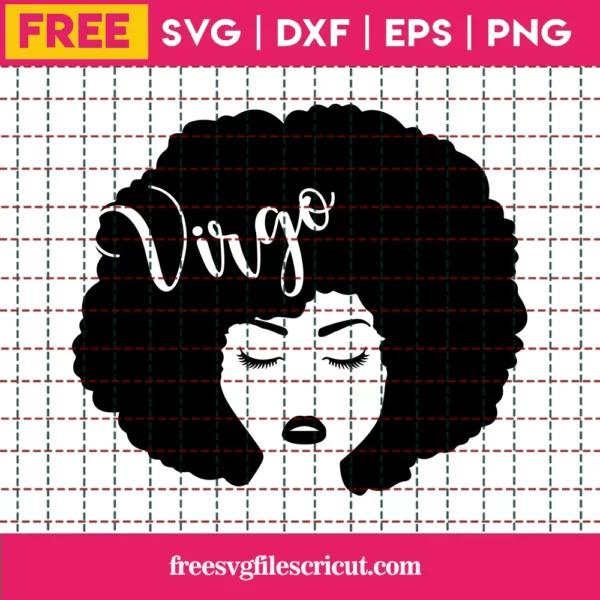 Virgo Afro Woman Svg Free