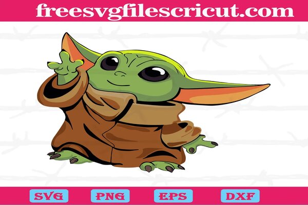 Baby Yoda, SVG PNG DXF EPS Cricut Files: