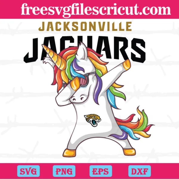Dabbing Unicorn Jacksonville Jaguars SVG