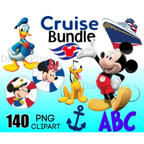 140 files Bundle Disney Mickey Cruise Png