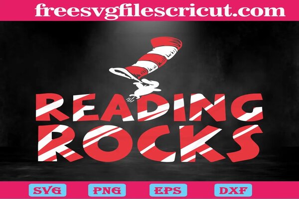 Reading Rocks Dr. Seuss SVG