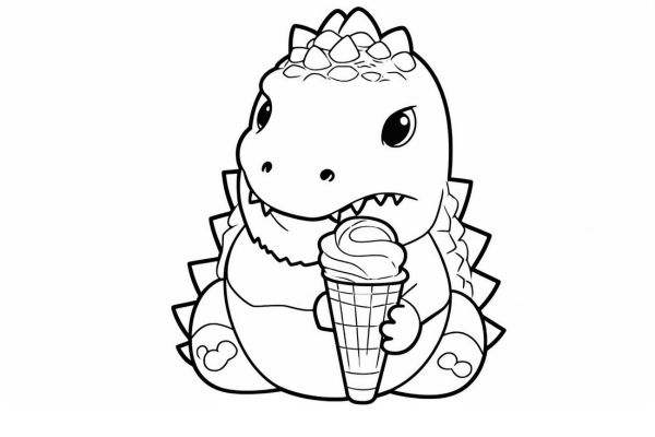 Godzilla Coloring Pages: Cute Baby Godzilla
