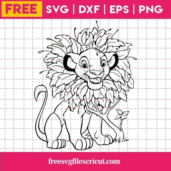 Simba svg Free, Cartoon svg Free svg Files Disney