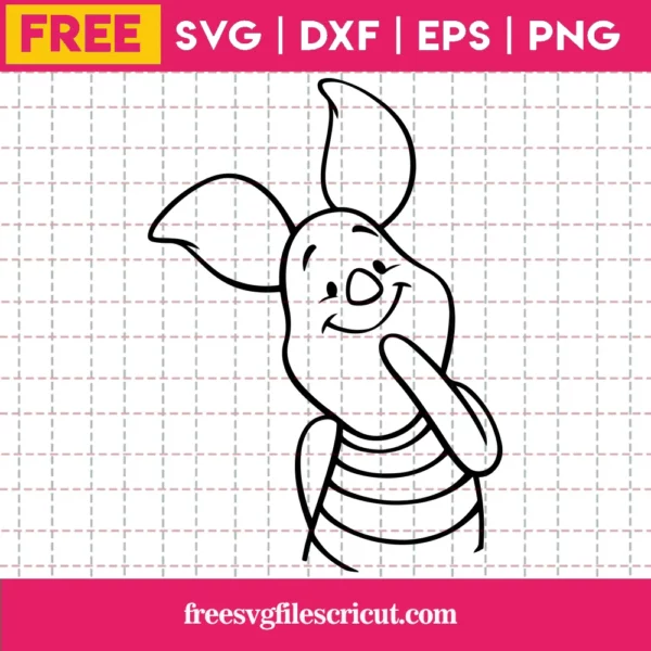 Piglet svg free Winnie the Pooh svg Disney svg instant download Animal svg