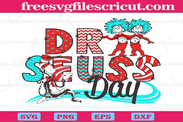 Free Cricut Dr Seuss Day Thing 1 Thing 2 SVG
