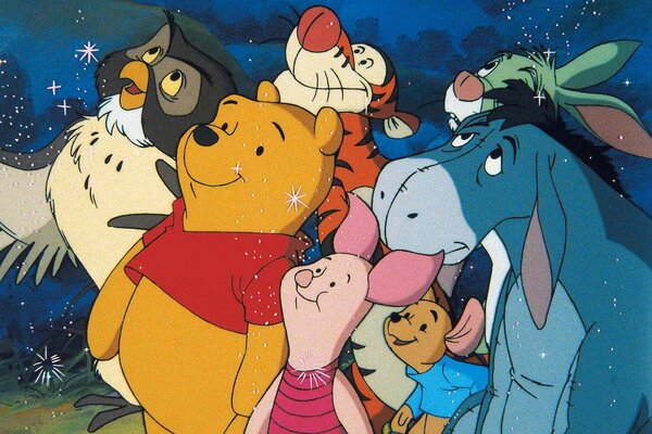 Winnie the Pooh and his friends