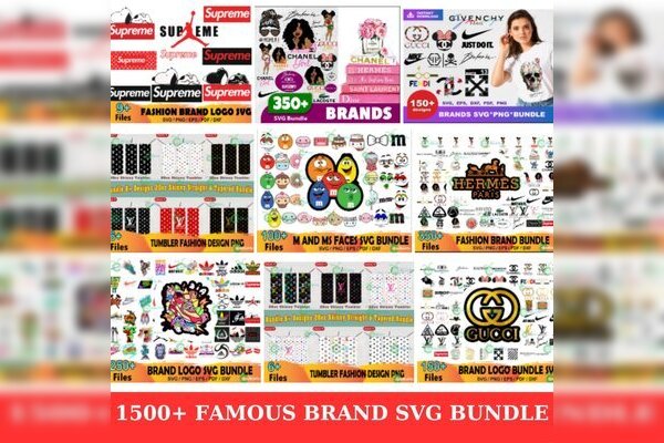 1500 Famous Brand SVG Bundle