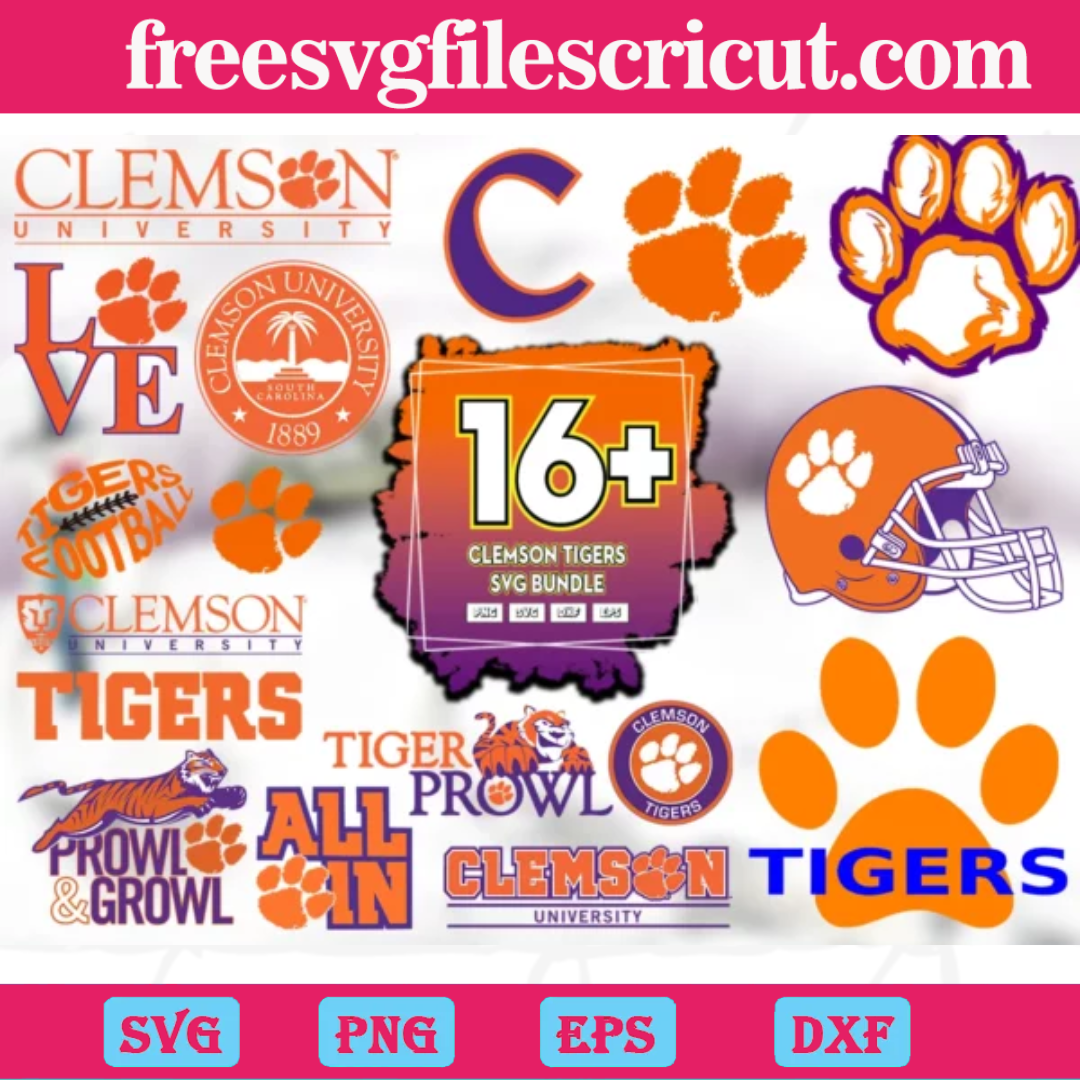 16+ Clemson Tigers SVG Bundle