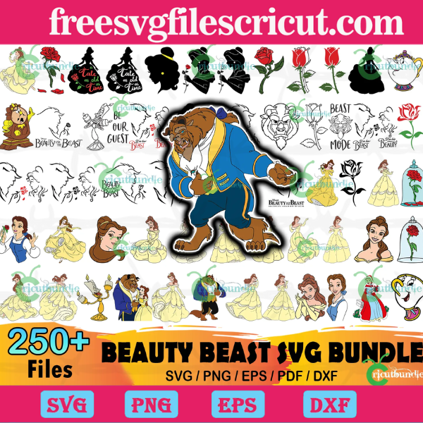 250+ Beauty And The Beast Svg Bundle