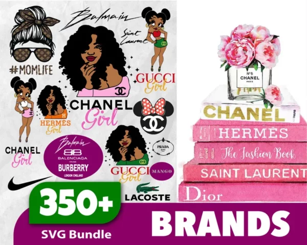 350+ Fashion Brand Bundle SVG