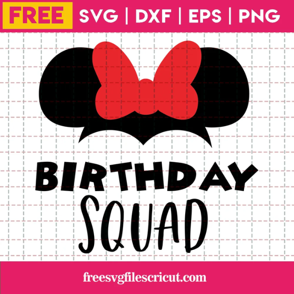 Birthday Squad mickey mouse ears SVG Free