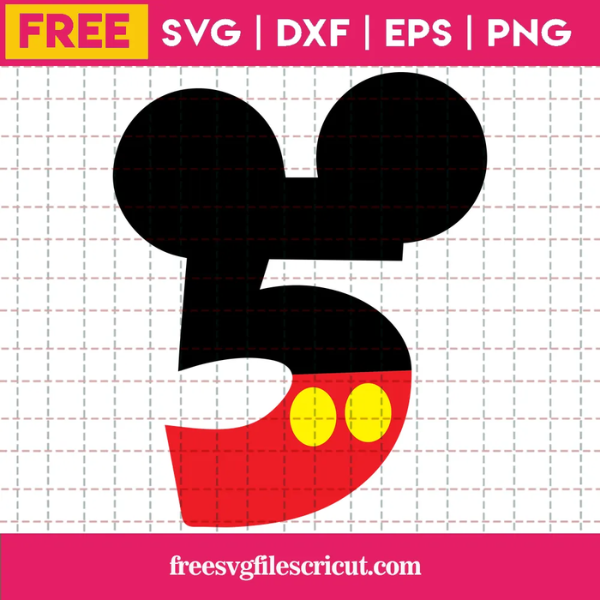 Micky Numbers Svg Free