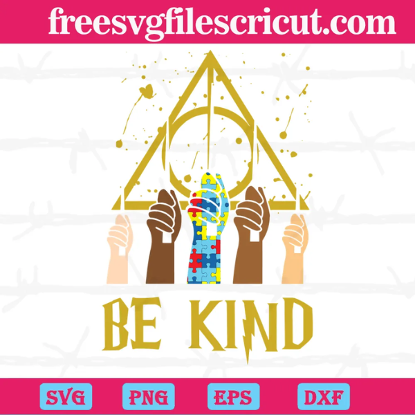 Be Kind Puzzle Ribbon Harry Potter Autism Awareness, Svg Illustrations