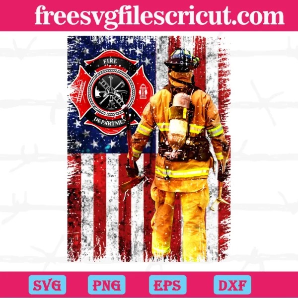 Firefighter USA Flag, The Best Digital SVG Designs for Cricut