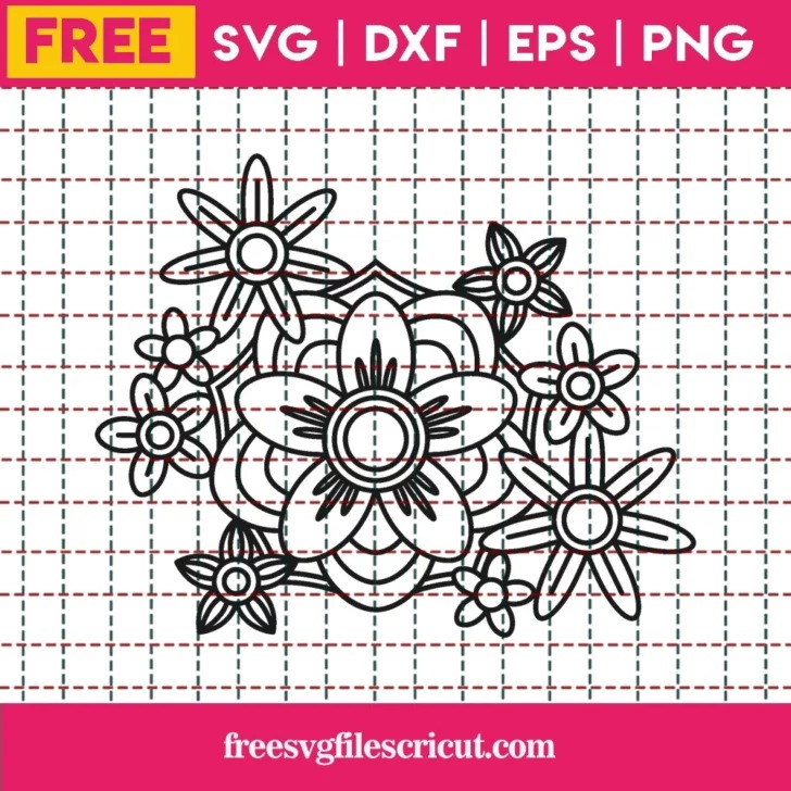 Free Outline Flowers SVG