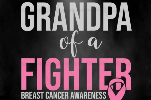 Grandpa Of A Fighter Breast Cancer Awareness, Scalable Vector Graphics