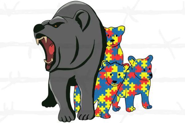 Mama Bear Autism Awareness, SVG PNG DXF EPS Designs Download