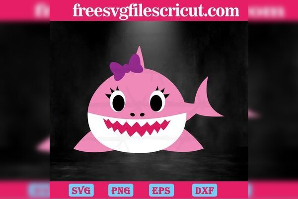 Pink Sister Shark, SVG Cut Files