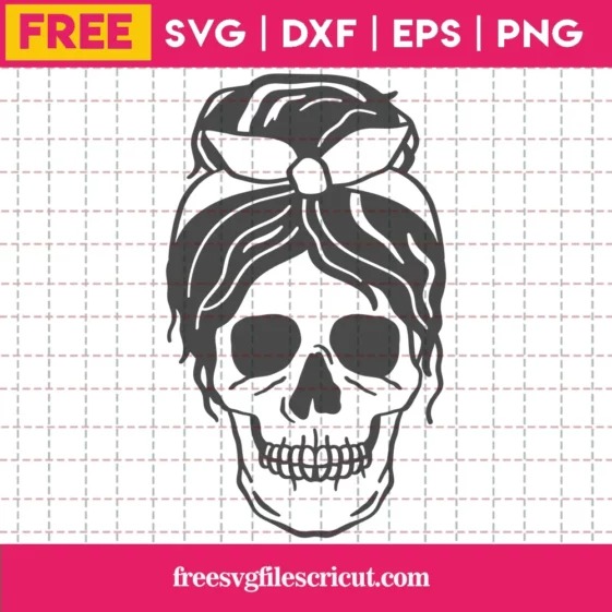 Free Mom Life Skull SVG